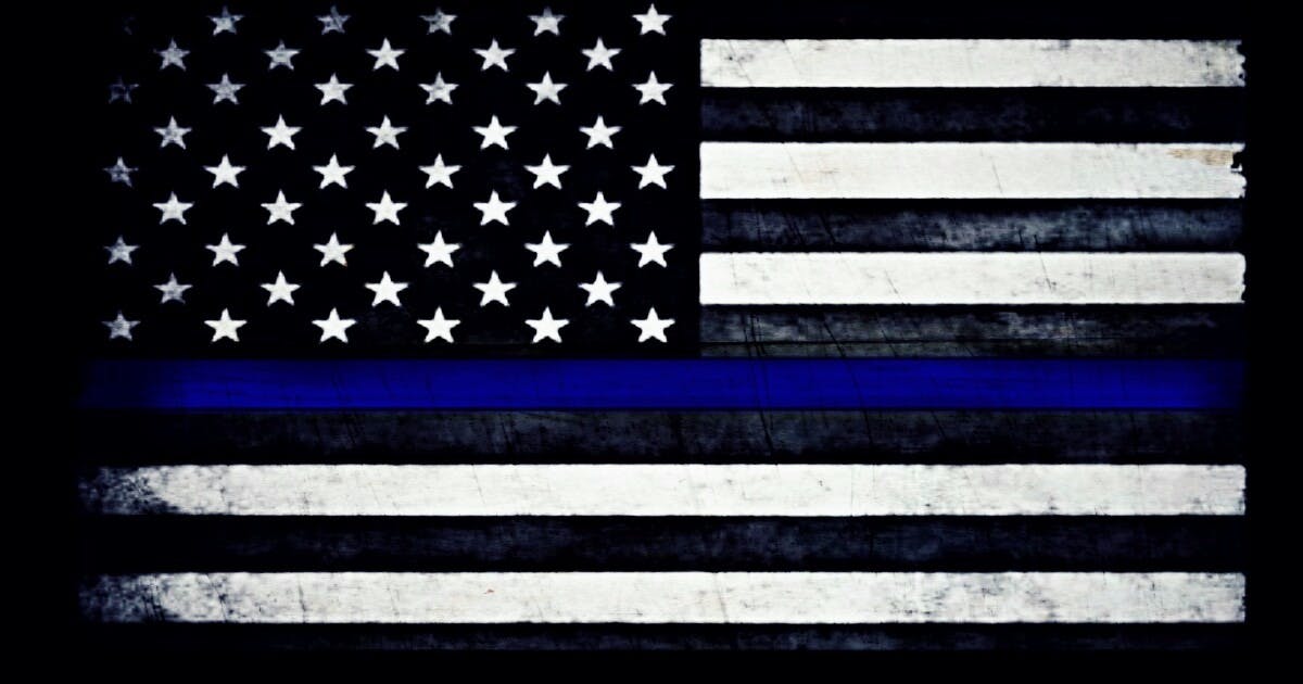10 Thin Blue Line Decal Sticker Police Officer American Flag Blue Lives Mat...