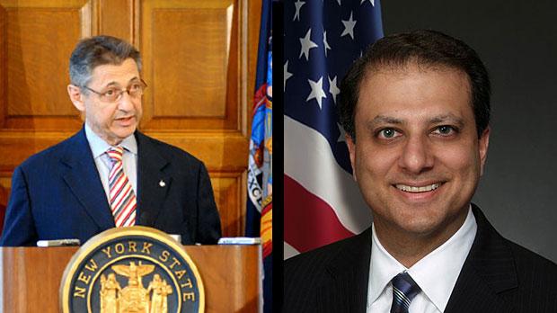 Sheldon Silver and Preet Bharara
