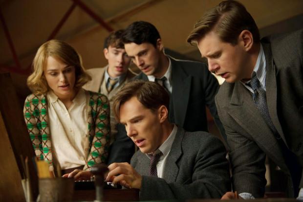 Keira Knightley,&nbsp;Matthew Beard, Matthew Goode, Benedict Cumberbatch, and Allen Leech in The Imitation Game.
