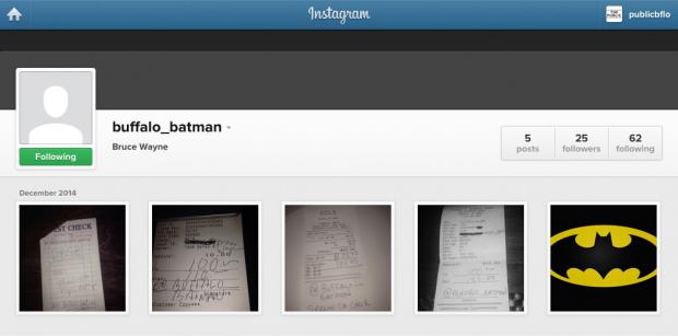 @Buffalo_Batman's Instagram account is riddled with&nbsp;messages to support local businesses.
