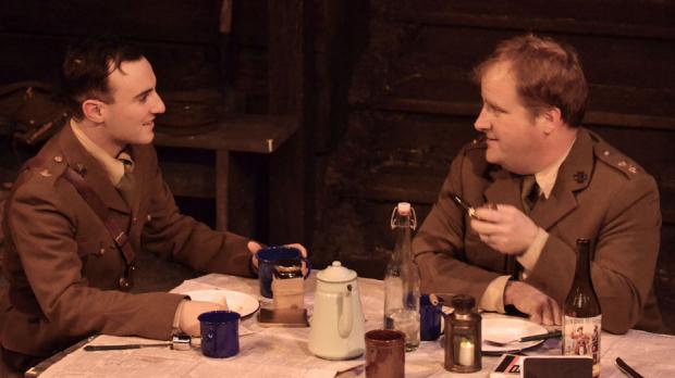 Christian Brandjes (right) in the current Kavinoky production of Journey's End.
