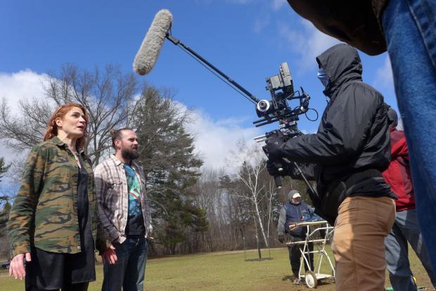 Actors Tilke Hill and&nbsp;Tate Ammons, by Nancy J. Parisi.
