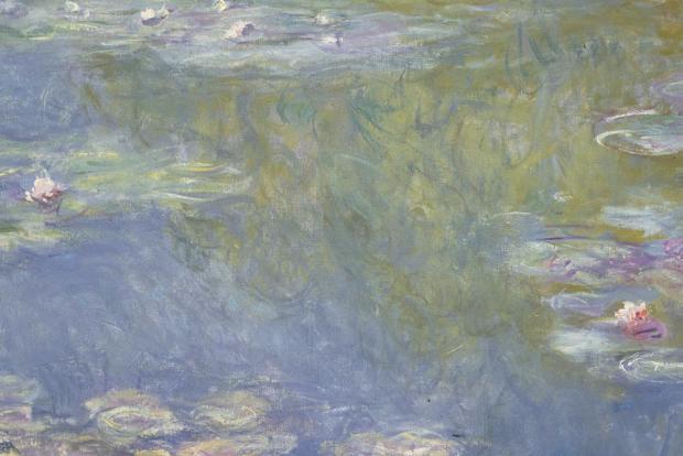 A close-up of Monet's Water Lillies.
