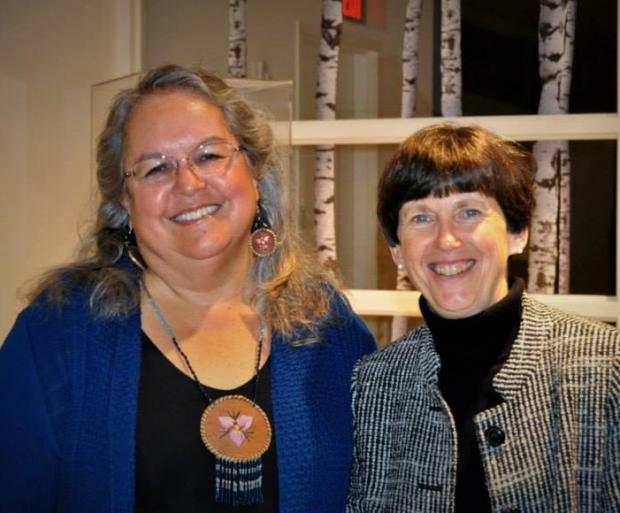Dr. Robin Kimmerer and Western New York Land Conservancy Executive Director Nancy Smith
