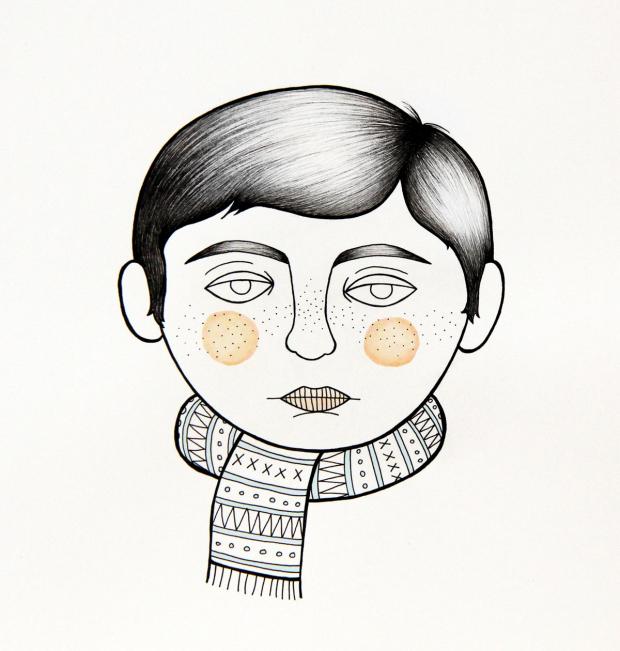 Boy with&nbsp;Scarf&nbsp;by Julie Molloy
