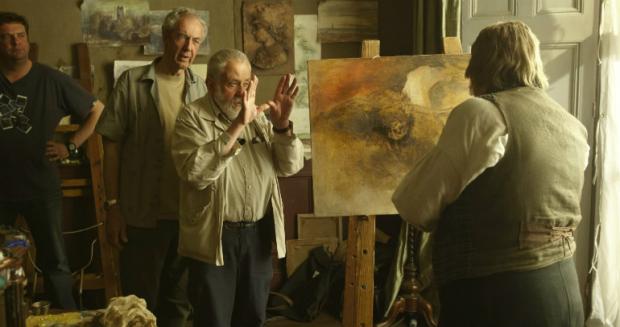 Mike Leigh directs Timothy Spall in Mr. Turner.
