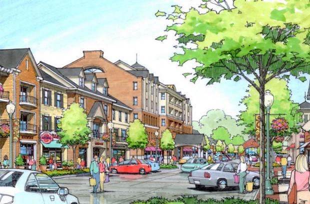 Rendering of the "Amherst Town Centre"
