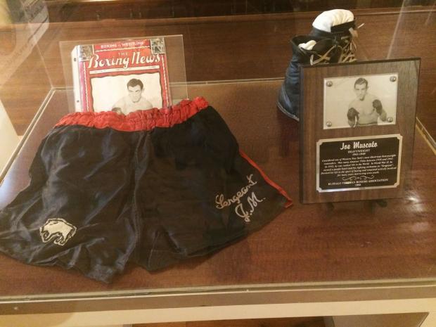Memorabilia from the collection of the Buffalo Veteran Boxers Association at Karpeles Manuscript Museum North Hall.&nbsp;
