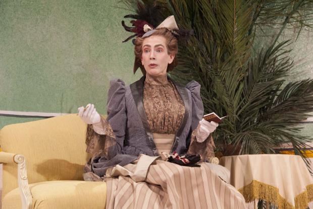 Anthony Chase as Lady Bracknell in The Importance of Being Earnest, opening at SUNY Buffalo State on March 12.&nbsp;Photo by Kwame Agyapon/SUNY Buffalo State.
