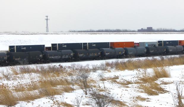 Bomb Train in South Buffalo March 2015 -photo by Jay Burney
