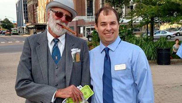 On the right, Eric Jones, Green Party candidate for Erie County Executive. On the left, his principal campaign donor.
