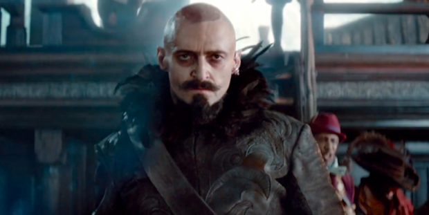 Hugh Jackman as Blackbeard in Pan.
