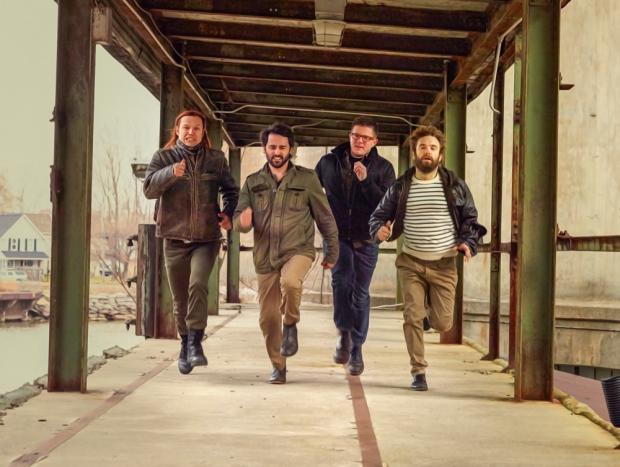 Matthew Crane, Brandon Barry, Dustin Herzberger, and Joe Donohue III of the Albrights. Photo by Max Collins.
