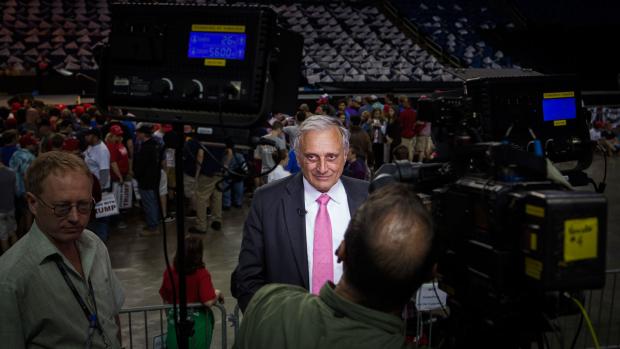 Developer and Buffalo school board member Carl Paladino at the April 17, 2016 rally for Donald Trump in downtown Buffalo. Photo by Brendan Bannon.
