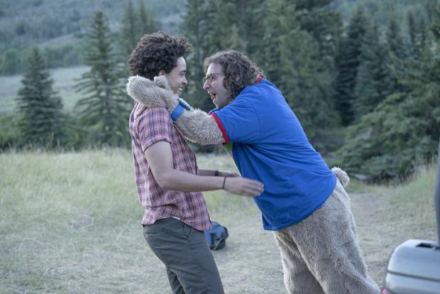 Jorge Lendeborg, Jr. and Kyle Mooney in Brigsby Bear.
