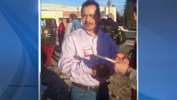 Jose Coyote Perez, detained by ICE on February 24. Photo courtesy of Mark Aldritch at The Gad About Town.
Jose Coyote Perez, detained by ICE on February 24. Photo courtesy of Mark Aldritch at The Gad About Town.