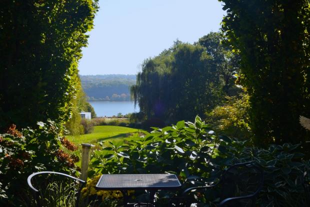 A view of the Hudson River from Buttermilk Falls Inn + Spa. Photos by Allen Farmelo.
