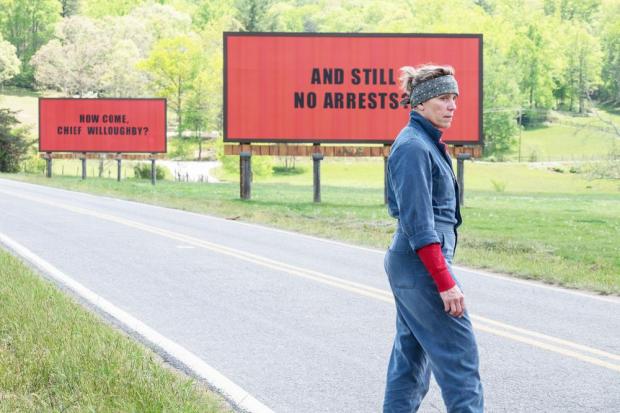 Frances McDormand in Three Billboards Outside Ebbing, Missouri.
