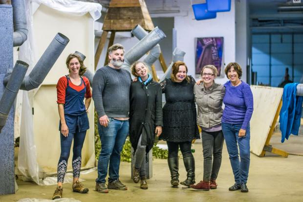 Afirmative Project director Galia Binder (third from left) and a host of the creators whose contributions and collaborations make the initiative. Photo by Emyle Watkins.
