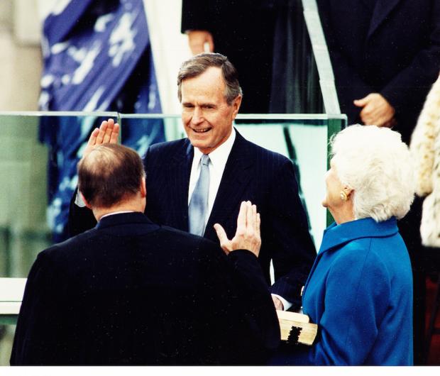 The 1988 inauguration of President George H. W. Bush. Image courtesy of the National Archives.
