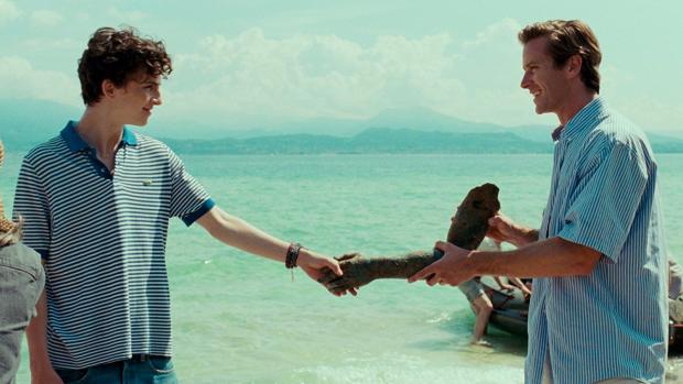 Timothée Chalamet and Michael Stuhlbarg in Call Me by Your Name.
