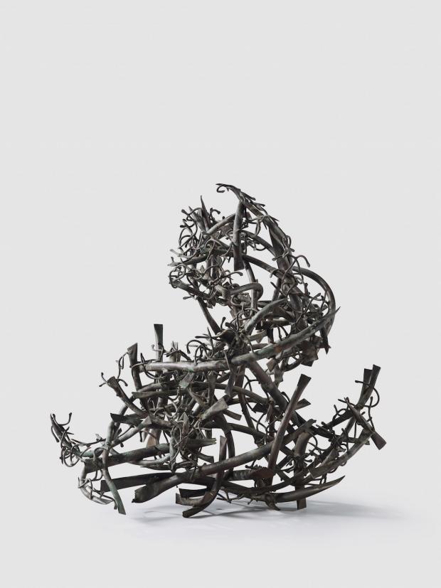 Claire Falkenstein,&nbsp;Turnabout,&nbsp;ca. 1964. Copper. University at Buffalo Art Galleries. Gift of the David K. Anderson Family.
