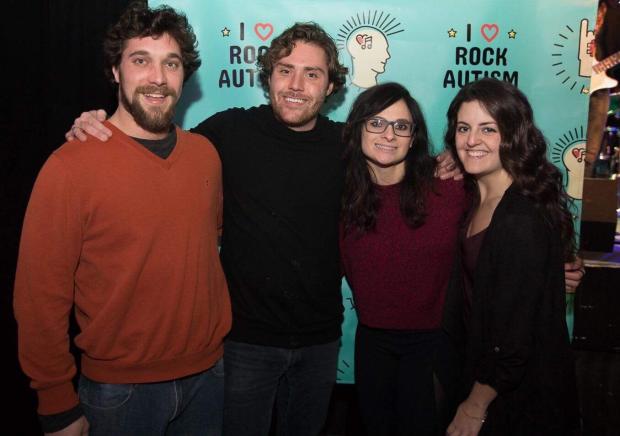 Max Muscato (center), at a Rock Autism benefit.
