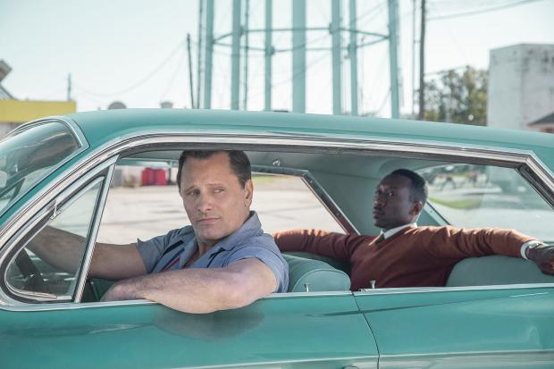 Viggo Mortensen and&nbsp;Mahershala Ali in Green Book.
