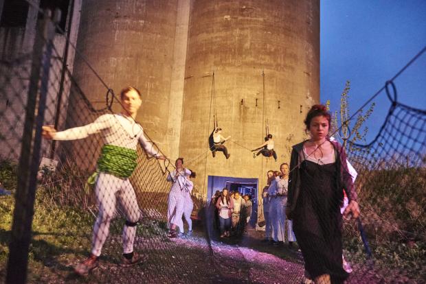 Intdeterminacy Festival co-founder Stanzi Vaubel, right, at last year's Indeterminacy Festival at Silo City.
