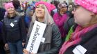 Los Angeles artist Connie Lim (a.k.a. Milck) whose composition "Quiet," part of her "I Can't Keep Quiet" intiative was performed during Women's March on Washington rally held on January 21, 2017
