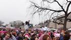 The mid-rally view down Independence Avenue during Women's March on Washington held on January 21, 2017
