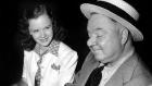 Gloria Jean with W. C. Fields on the set of Never Give a Sucker an Even Break (1941).
